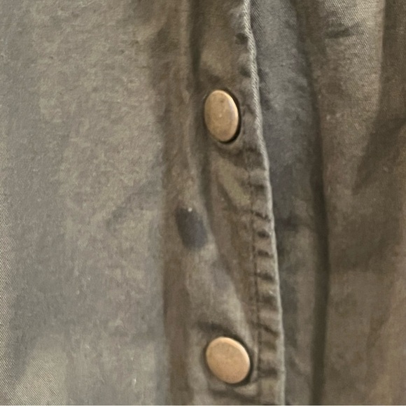 Wild Fable size small olive army green snap up drawstring romper - Picture 8 of 10